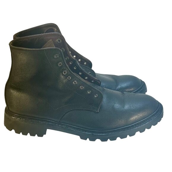 Allen Edmonds Higgins Mill Mens 10.5 Husk Suede Vibram Lug Black Brown *READ - Picture 3 of 11